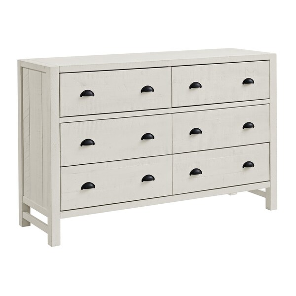 Alaterre Furniture Arden 6-Drawer Double Dresser, Driftwood White ANAN0431 - main